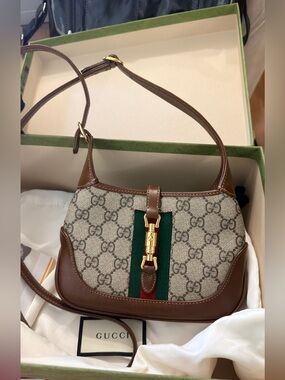 Gucci Jackie 1961 Mini GG Supreme Web Shoulder Bag